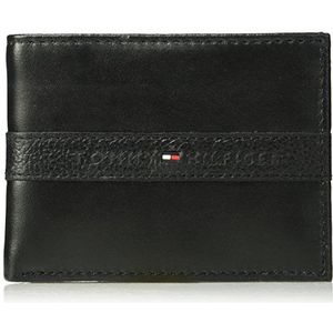 Tommy Hilfiger Men's RFID Blocking 100% Leather Passcase Wallet, Ranger-Black, One Size