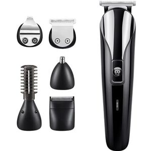 Baardtrimmer voor heren, roestvrij staal, T-mes voor precisie-gezichtshaar, snoeien, draadloze waterdichte nat/droge tondeuse