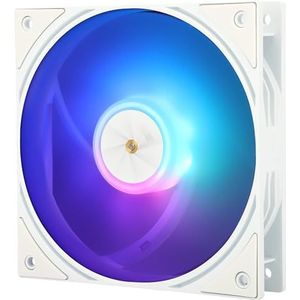 Thermalright TL-P12W-S CPU-behuizingsventilator, witte ARGB-computerventilator, PWM-pc-ventilator, 12 cm specificaties, stille koelventilator, 1500 tpm snelheid, pc-CPU-ventilator