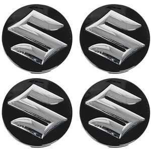 SJZZJMZ 4 stuks auto wielnaafdoppen voor Suzuki Swift SX4 S-Cross Ignis Vitara Solio Bandit Swace 54mm auto wielnaafdoppen vervangende naafdoppen stickers C