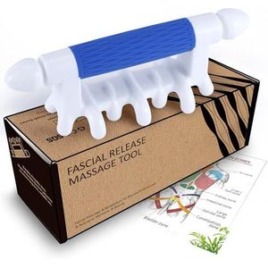 Fascia Massage Tool Myofasciale Release Blaster Tools voor Anti-Cellulitis Huid Kalmerende Lymfedrainage Trigger Point Deep Tissue Neck, Schouder, Onderrug, Psoas, Dijen, Butt & Full Body (Blauw)