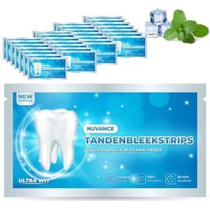 Nuvance - Teeth Whitening Strips - Tanden Bleekstrips - Tandenbleekset - Tanden Bleken met 0% Peroxide - Witte Tanden (28)