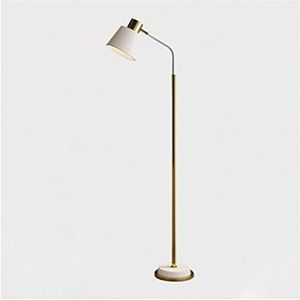 Retro Lamp voor Binnen Moderne eenvoudige ijzeren vloerlamp verstelbare lampenkap lezing lamp woonkamer vloerlicht staande licht for slaapkamer sofa Vintage Staande Lampen (Color : B-White Gold)
