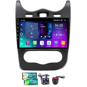 Android 13 systeem 2 Din Autoradio Stereo voor Renault Logan 1 Sandero 2009-2015 9 inch Touchscreen met GPS Navigatie Carplay Android Auto/Bluetooth 5.0/FM AM RDS Radio/4G WiFi/DSP(NF-1)