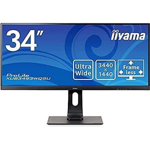 iiyama ProLite XUB3493WQSU-B1 computer monitor 86,4 cm (34") 3440 x 1440 Pixels UltraWide Quad HD LED Zwart