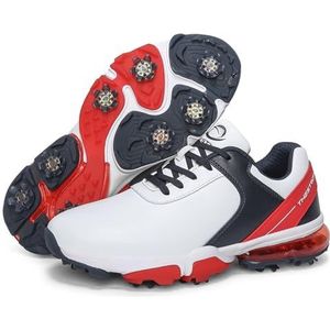 Nieuwe Spiked Golfschoenen Professionele Waterdichte Luchtkussen Golf Sneakers, Rood, 39.5 EU