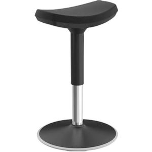 Hydraulische zadelstoel, ergonomische 360° draaibare salonzadelstoel in hoogte verstelbaar, for salon, massage, fabriek, winkel(Black,51-66cm)