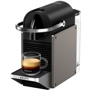 Krups XN306T10 Nespresso Pixie, Capsule Koffiemachine, 2 Koffiekeuzes, Industrieel Design, Energiebesparend, Recyclebare Capsules, Donkergroen