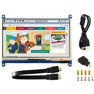 Waveshare 7 inch Capacitive Touch Screen HDMI LCD 1024 * 600 Rev 3.1 IPS Display Monitor for Raspberry Pi Banana Pi Banana Pro BB Black, Support Windows 10/8.1/8/7 Various Systems