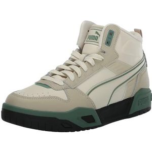 PUMA Heren Rbd Tech Mid Sneaker, Alpine Sneeuw Zwart-Eucalyptus, 7.5 UK, Alpine Snow PUMA Zwart Eucalyptus, 41 EU