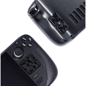 Touchpad Protector Steam Deck, Touch Pads en Back Knoppen Beschermende Skin Texture Sticker voor Steam Deck Touch Trackpad, Luck&Link (Gebroken diamanten-zwart, Touchpad+4 toetsen)