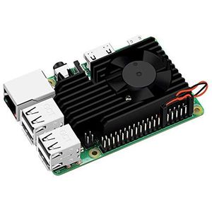 GeeekPi Raspberry Pi 4 ventilatorkit, aluminium koellichaam met ventilator voor Raspberry Pi 4B & Raspberry Pi 3B + / 3B