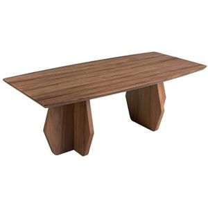 Angel CERDÁ - ovale salontafel vat van notenhout - salontafel voor woonkamer met modern design - praktische en geraffineerde bijzettafel - 120 x 60 x 40 cm