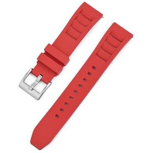 LQXHZ Nieuwe Design Fluor Rubber Horlogeband 20mm 22mm Quick Release Armband Compatibel Met Richard Fkm Horloge Bands Pols Riem Accessoires (Color : Red, Size : 22mm)