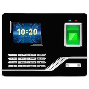 Inklokken in Machine, Aanwezigheidssysteem Vingerafdruk TCPIP USB Wachtwoord Toegangscontrole Kantoor Tijdklok Werknemer Recorderapparaat Biometrische machine Kantoorponsklok(Size:English)