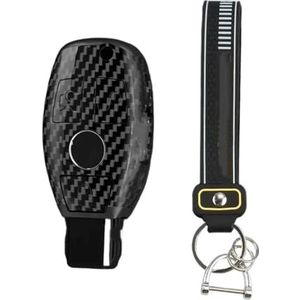 Sleutelbehuizing houder Voor AMG A B C E S Klasse Autosleutel Case Cover Sleutelhanger W204 W205 W212 W176 GLC CLA W177 PC Koolstofvezel Autosleutel Ringen Sleutelbehuizing(11)