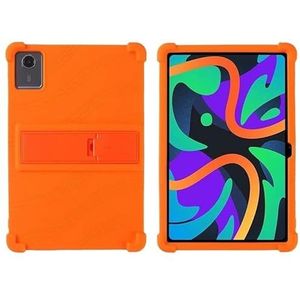 Tablethoes geschikt for Lenovo Xiaoxin Pad 2024 TB331FC /Tab M11 TB330FU 11inch siliconen standaardhoes schokbestendige behuizing(Orange,Tab M11 11 inch)