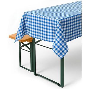 Landhaus - Tafelkleden - Blauw-wit geruit - 100% Katoen - 100 x 140 cm