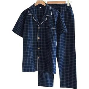 Premium pyjama's for heren, groot en lang, Home Essentials, zachte stretch loungeset, ademend, elastische taille, nachtkleding, ontspannende thuiskantoorkleding, comfortabele outfit for de hele dag(Na