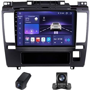 Autoradio geldt voor Nissan Tiida C11 2004-2013,9 inch Touchscreen Navi met Wireless Carplay Android Auto 2 DIN Radio Android Bluetooth WiFi+Achteruitrijcamera/Stuurwielbediening(X2)