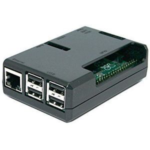 Zwarte beschermhoes voor Raspberry Pi 3 Model B (Pi 2) met toegang tot alle aansluitingen