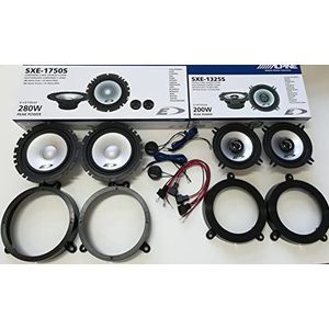 Alpine set met 6 luidsprekers voor Mercedes C (W203) - voor en achter - SXE-1750S 6-1/2"" en SXE-1325S 5-1/4
