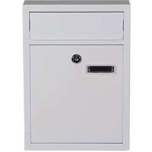 Postdozen Brievenbus Brievenbussen Wandmontage Brievenbussen Wandbrievenbus For Buitenbrievenbus Met Sleutelslot Buitendecoratie Pakketkast(White)