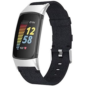 TopTen Horlogebandje compatibel met Fitbit Charge 5 bandje, nylon armband, vervangende accessoires, verstelbare polsband, Nylon