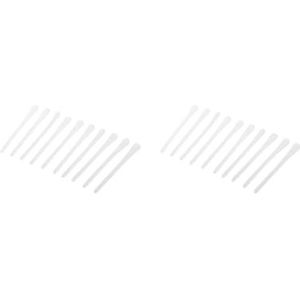 2 Set van 10 Stuks Uitbreidbare Siliconen Brillen End Tips Oor Sok Tubes Vervanging, Wit