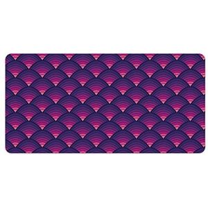 Paarse Zeemeermin Visschubben Mode Bureau Muismat Antislip Gaming Muismat Accessoires Decor 30x60cm