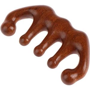 Konijnvorm sandelhout haarkam antistatisch stylinggereedschap hoofdhuid ontspannen acupunt stimulator sandelhout draagbare houten handvat kam (maat: B)