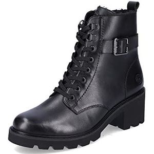 Remonte DAMES Enkellaarzen D0A74, Vrouwen Motorlaarzen,verwisselbaar voetbed,winter enkellaars,laarzen,halve laarzen,bikerlaars,schwarz,42 EU / 8 UK