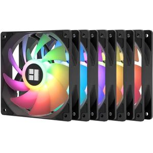 Thermalright TL-C12C-S X5 CPU-ventilator, zwarte ventilator, 1550 rpm toerental, 120 mm computerbehuizing, PWM-besturingsventilator voor behuizingen en vloeistofkoelers en CPU-koeling