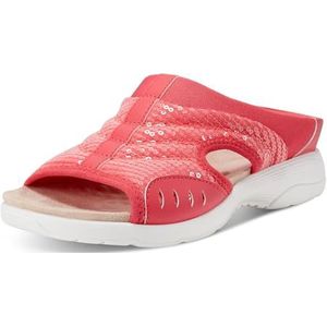 Easy Spirit Traciee2-803 platte sandaal voor dames, koraal, maat 36 EU, Koraal, 35.5 EU