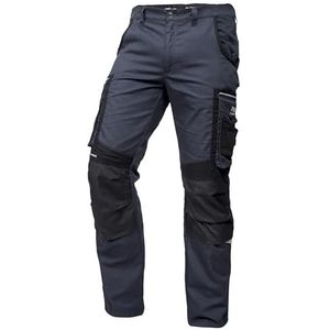 PUMA Workwear Precision X Precision X Werkbroek voor heren, premium werkkleding met veel zakken en versterkte knieën, functionele broek met stretch voor handwerk en bouwnijverheid, antraciet/zwart, 50