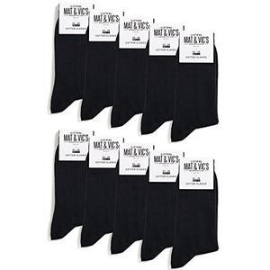 Mat & Vic's 10 paar sokken voor hem en haar, katoen klassiek, comfortabel, klimaat regulerend