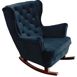 DomiMeble Relaxstoel gestoffeerde zitting armleuningen televisiestoel lounge stoel gestoffeerde stoel bank stoel stoel woonkamer stoel oorfauteuil armleuning stoel 102 x 81 x 95 cm Navy Blue_29865