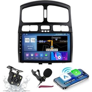 Android 14 Autoradio Navi voor H-yundai Santa Fe (2006-2015) 9 ""Schermradio met draadloze carplay Android Auto GPS Navigatieondersteuning Bluetooth 5.0 HIFI FM 5G-WiFi SWC MIC,M400s