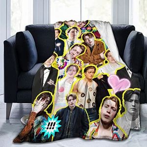 Suehome Deken Kit Connor Zachte en Comfortabele Wollen Fleece Gooi Dekens voor Sofa Kantoor Auto Camping Yoga Reizen Woondecoratie Gezellige Pluche Strand Deken Gift