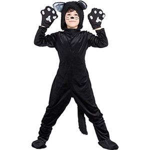 N/F Halloween kostuum partij dier zwart kat prestaties kostuum jongen kat kostuum cosplay kinderen podium kostuum