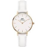 Daniel Wellington Petite Bondi horloge, Italiaanse witte lederen band, Wit, 28 mm, Armband