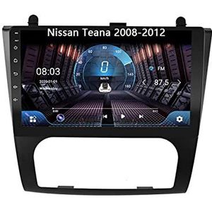 Android 10 Bluetooth Autoradio Dubbel Din Multimedia Speler 9 inch Touchscreen Auto Stereo Voor Nissan Teana 2008-2012 Met GPS Ondersteuning Spiegel Link/Stuurbediening Dual USB Backup Camera (Color