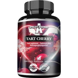 Tart Cherry 500 mg per capsule - Geconcentreerd extract 25:1-90 veganistische capsules voor een beter welzijn - van Apollo's Hegemony