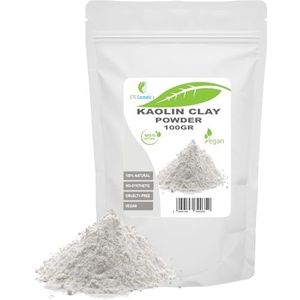 Witte Kaolin Klei - 100 gr - DIY Gezichtsmaskers, Lichaamsmasker, Haarmasker, Zachte Peelings en Scrubs, Zeep Maken, Anti-Aging & Huidversteviging, Natuurlijk En Chemicaliënvrij