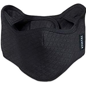 KIVETAI Half gezichtsmasker winterwarmer stofmasker windpoof mondmasker skimasker met oorbeschermers verstelbaar voor volwassenen voor motorfiets, fietsen, skiën, snowboarden, wandelen, buitenactiviteiten zwart