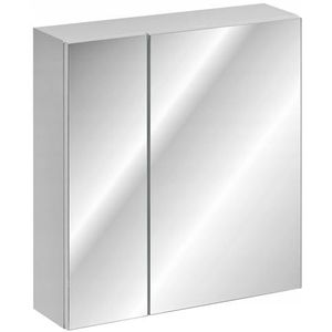 Badkamerkast hangspiegel Rosino 60 cm wit mat glazen planken
