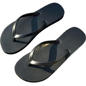 Sandalen, Clip-on slippers for dames - Zomerstrandsandalen met platte zool Doucheschoenen(Black,44 EU)