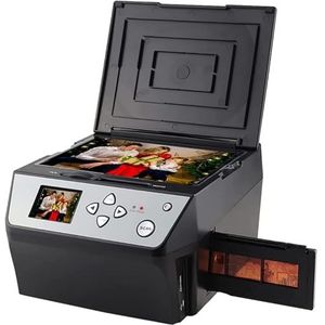 Diascanner, filmscanner, converteert kleur en zwart-wit 35 mm, ondersteunt USB-uitvoer 110 Filmnegatieve dia's/foto's/documenten/visitekaartjes naar JPEG digitale foto's, 22 MP digitale film