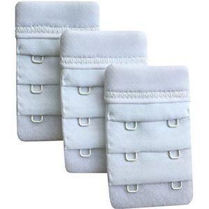 Chanie 3 Stuks Dames Bh-Verlengstukken met 2 Haken, 6.1cm x 3.8cm