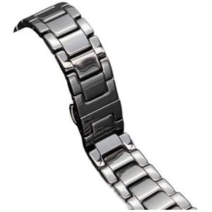 20mm 22mm Keramische band Fit for Samsung galaxy 3 horloge 46mm 42mm gear s3 Band actieve 2 40 44mm Horloge keramische band(Color:Black classic,Size:20mm)